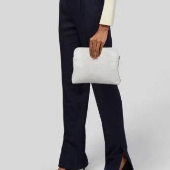 India Hicks Insider Clutch Pouch Bag - Pebbled Gray - Picture 4 of 5